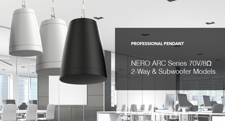 Nero Arc Pendant Speakers and Subwoofers